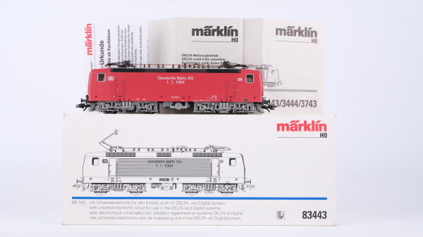 Märklin H0 83443 Elektrische Lokomotive "1.1.1994" BR 143 094-1 DB AG Wechselstrom Delta Digital
