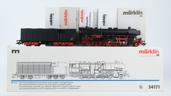 Märklin H0 34171 Schlepptenderlokomotive BR 52 der DB Wechselstrom Delta Digital