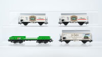 Märklin H0 Konvolut Kühlwagen "DAB Pilsener, 30 Jahre Eisenbahnmuseum Nördlingen" Flachwagen "1 FC Märklin"
