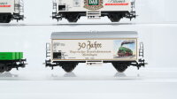 Märklin H0 Konvolut Kühlwagen "DAB Pilsener, 30 Jahre Eisenbahnmuseum Nördlingen" Flachwagen "1 FC Märklin"