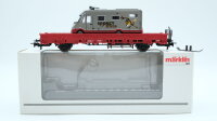 Märklin H0 48611 Niederbordwagen mit Hymer Wohnmobil...