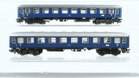 Märklin H0 Konvolut Personenwagen 1.Kl. blau Personenwagen mit Speiseraum 1.Kl. rot/blau DB