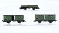 Trix H0 Konvolut gedeckte Güterwagen Niederbordwagen K.Bay.Sts.B.