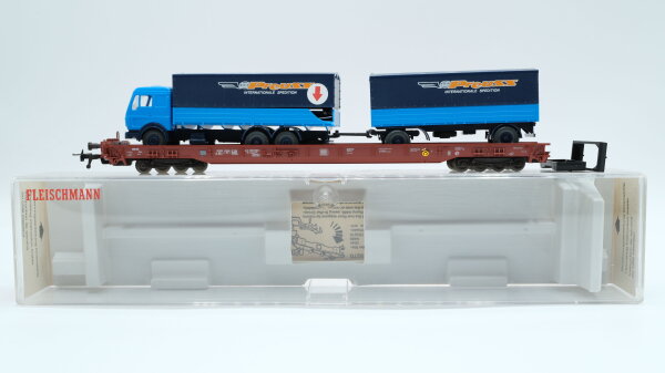 Fleischmann H0 5270 Niederflurwagen * LKW "Preuss"  82 80 498 3 063-5 DB