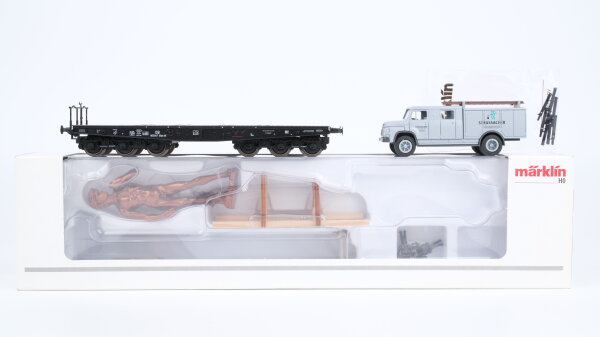 Märklin H0 48007 Museumswagen 2007 Schwerlastwagen mit Statue + LKW DB