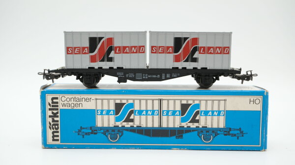Märklin H0 4668 Behälter-Tragwagen (Containerwagen, SeaLand) Typ Berlin der DB