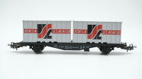 Märklin H0 4668 Behälter-Tragwagen (Containerwagen, SeaLand) Typ Berlin der DB