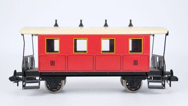 Märklin Spur 1 Personenwagen rot 3.Kl. Metall