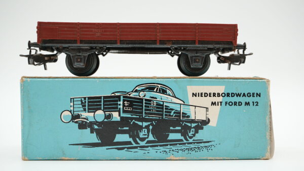 Märklin H0 4504 Niederbordwagen mit Ford M 12 DB