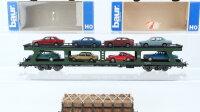 Märklin/baur H0 Konvolut Rungenwagen "Baumstämme" Autotransportwagen mit 8 PKW Kühlwagen "13., 16. HattingerAltstadtfest" DB/RN