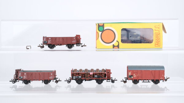 Zeuke u.a. TT Konvolut Säurefasswagen Silowagen Hochbordwagen gedeckter Güterwagen DR