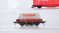 Fleischmann H0 Konvolut Schienenreinigungswagen, Kühlwagen "InterFrigo" Seitenwandschiebewagen "DB Cargo" DB