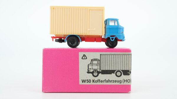 Minicar H0 5457963/536/00127 Kofferfahrzeug W50 blau, rot, beige