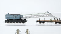 Fleischmann H0 Konvolut Kranwagen Gegengewichtswagen Rungenwagen DB