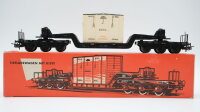 Märklin H0 4618 Tiefladewagen mit Kiste DB