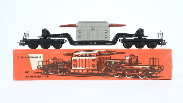 Märklin H0 4617 Tiefladewagen mit Transformator (Energie-Versorgung Schwaben AG) SST 53  St 52 der DB