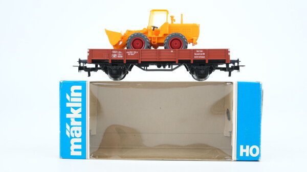 Märklin H0 4424 Niederbordwagen (mit Planierraupe)  Kklm 505  X05 der DB