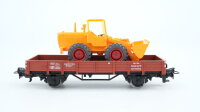 Märklin H0 4424 Niederbordwagen (mit Planierraupe)  Kklm 505  X05 der DB