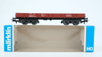 Märklin H0 4473 Niederbordwagen braun Rlmms der DB /...