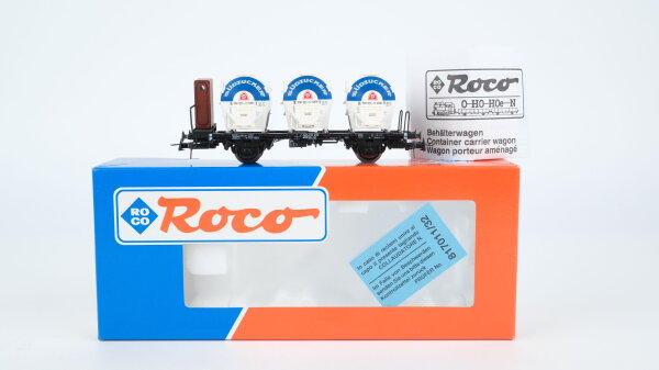 Roco H0 46528 Behältertragwagen (Südzucker, 012 200, BTs 50) DB