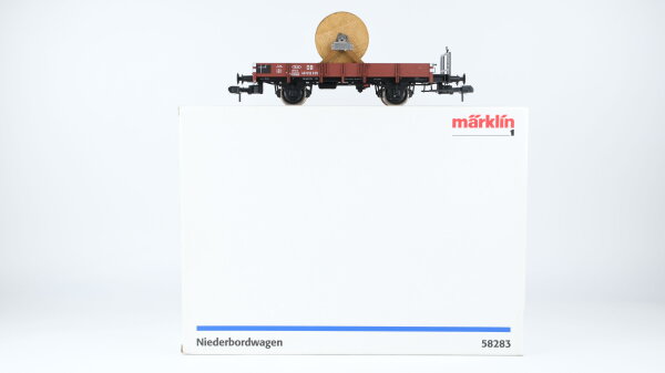 Märklin Spur 1 58283 Niederbordwagen mit Beladung "461012 X 05" DB