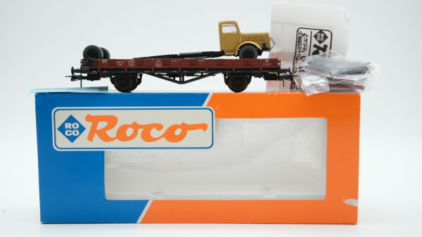 Roco H0 46480 Rungenwagen mit LKW DB
