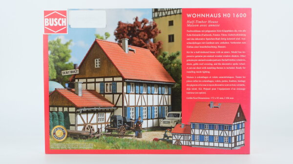 Busch H0 1600 Wohnhaus (Fachwerkhaus)