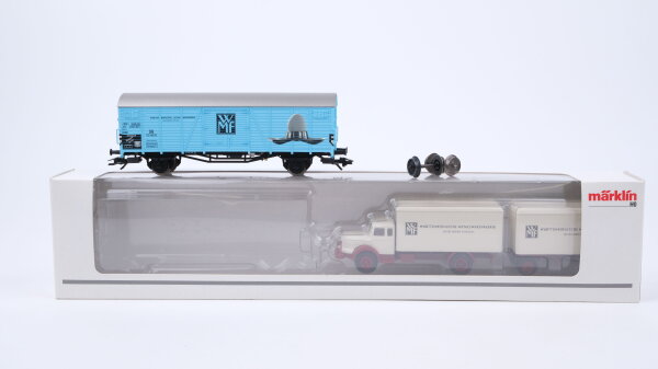 Märklin H0 48110 Museumswagen 2010  WMF mit LKW Krupp-Mustang & Anhänger