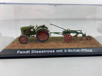 Schuco 02727 Diorama Fendt Dieselross mit 2Schar-Pflug...