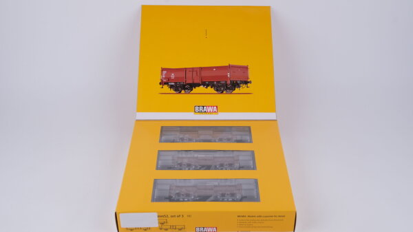 Brawa H0 48607 Offene Güterwagen 3er Set DB