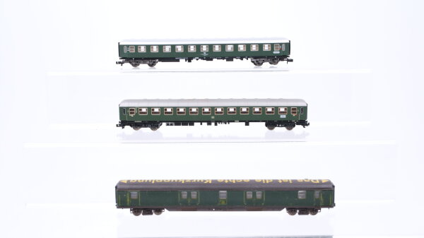 Fleischmann N Konvolut Schnellzugwagen 2. Kl. Gepäckwagen DB