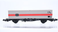 Minitrix N Konvolut gedeckter Güterwagen Schwenkdachwagen Klappdeckelwagen Containertragwagen DB (Abbruch)