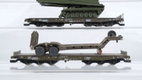 Roco H0 Konvolut Flachwagen mit Panzer Militärfahrzeug Bundeswehr