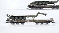 Roco H0 Konvolut Flachwagen mit Militärfahrzeugen Bundeswehr DB