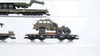 Roco H0 Konvolut Flachwagen mit Militärfahrzeugen Bundeswehr DB