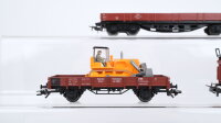 Märklin H0 Konvolut Niederbordwagen teilbeladen Selbsttentladewagen Klappdachwagen Hochbordwagen mit Kohle DB