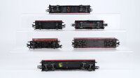 Märklin H0 Konvolut Niederbordwagen teilbeladen Selbsttentladewagen Klappdachwagen Hochbordwagen mit Kohle DB