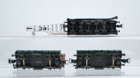Fleischmann H0 Konvolut Kranwagen mit Kranschutzwagen Niederbordwagen beladen DB