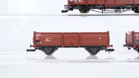 Roco H0 Konvolut Hochbordwagen beladen gedeckter Güterwagen DB