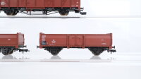 Roco H0 Konvolut Hochbordwagen beladen gedeckter Güterwagen DB