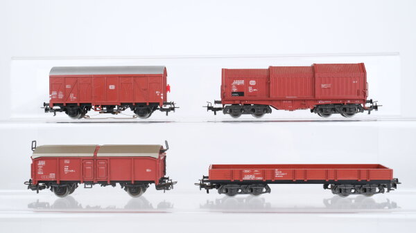 Märklin H0 Konvolut Klappdachwagen Teleskophaubenwagen Niederbordwagen gedeckter Güterwagen DB