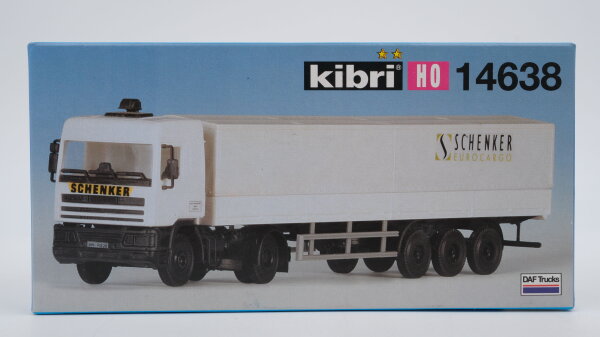Kibri H0 14638 DAF 2-achs Zugmaschine mit Planenauflieger "Schenker"
