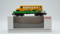 Märklin H0 48613 Niederbordwagen (mit amerikanischen Schulbus) Rlmms