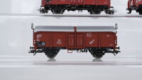 Märklin H0 Konvolut Schiebedachwagen gedeckte Güterwagen Niederbordwagen DB (Kupplung fehlt)