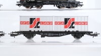 Märklin H0 Konvolut Kesselwagen "Persil" Silowagen "Franken Zucker"  Containertragwagen beladen "Sealand Hapag-Lloyd" DB