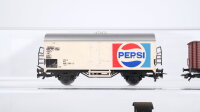 Märklin H0 Konvolut Kühlwagen "Staufen-Bräu Pepsi" gedeckter Güterwagen "Pelikan" Containerwagen "Solingen" DB u.a.