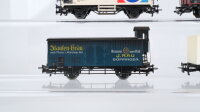 Märklin H0 Konvolut Kühlwagen "Staufen-Bräu Pepsi" gedeckter Güterwagen "Pelikan" Containerwagen "Solingen" DB u.a.