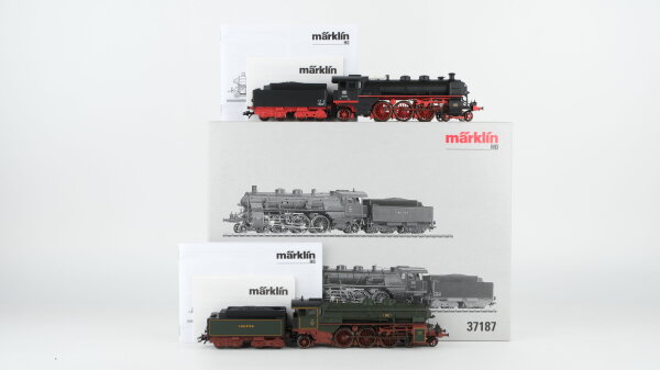 Märklin H0 37187 Set mit 2 Dampflokomotiven BR 18 / S 3/6 DB K.Bay.Sts.B. Wechselstrom Digital