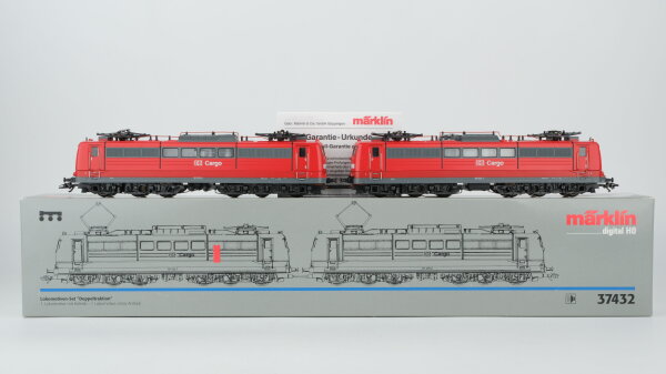 Märklin H0 37432 Lokomotiven-Set "Doppeltraktion" BR 151 DB Cargo Wechselstrom Digital Sound (Sound defekt)