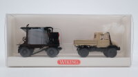 Wiking H0 4050326 Gussasphaltkocher mit Unimog U 140 beige